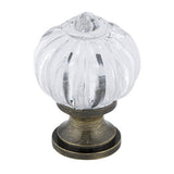 Richelieu America - Eclectic Acrylic and Metal Knob - 4035 - Clear,Antique English