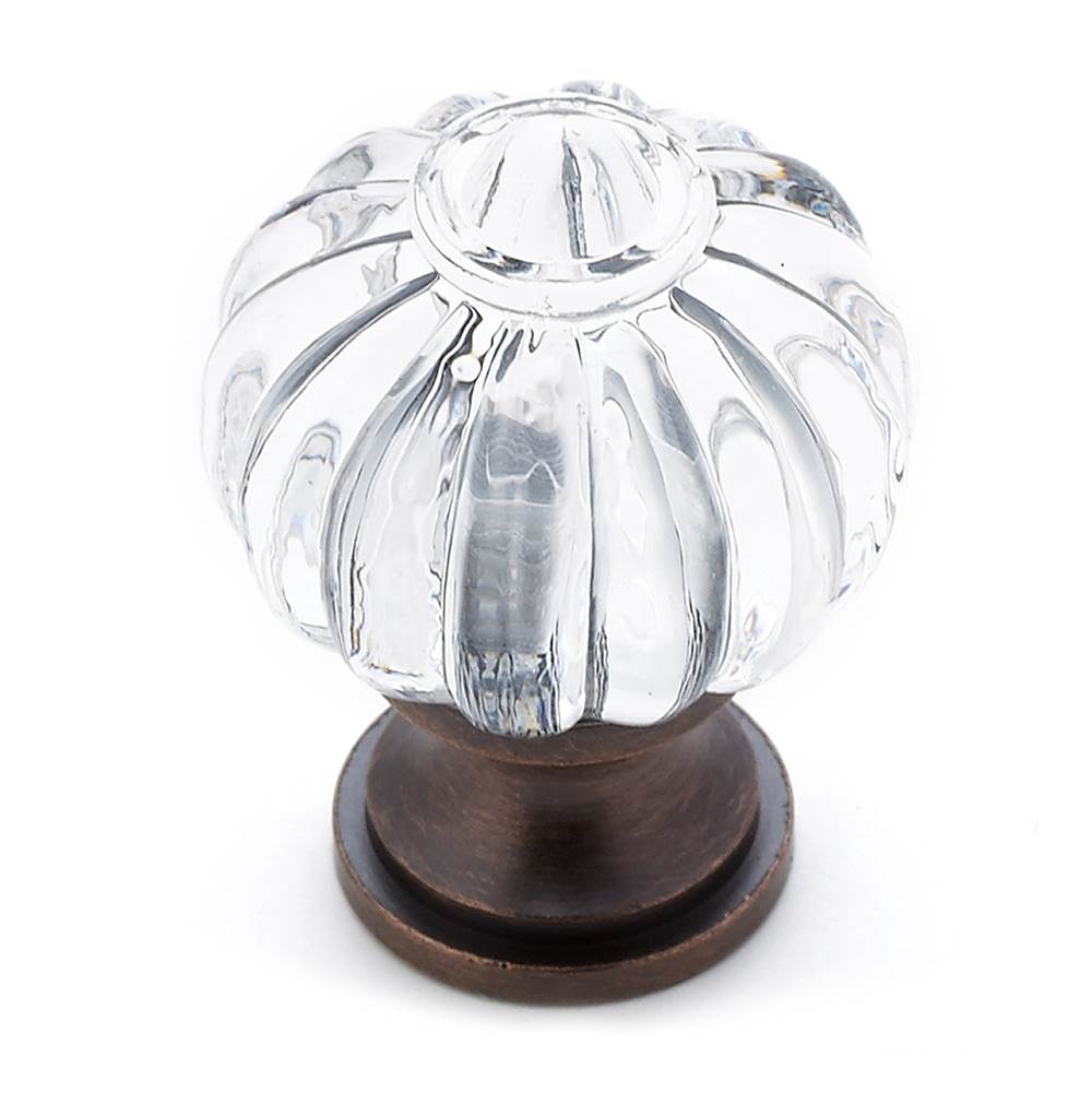 Richelieu America - Eclectic Acrylic and Metal Knob - 4035 - Clear,Brushed Oil Rubbed Bronze