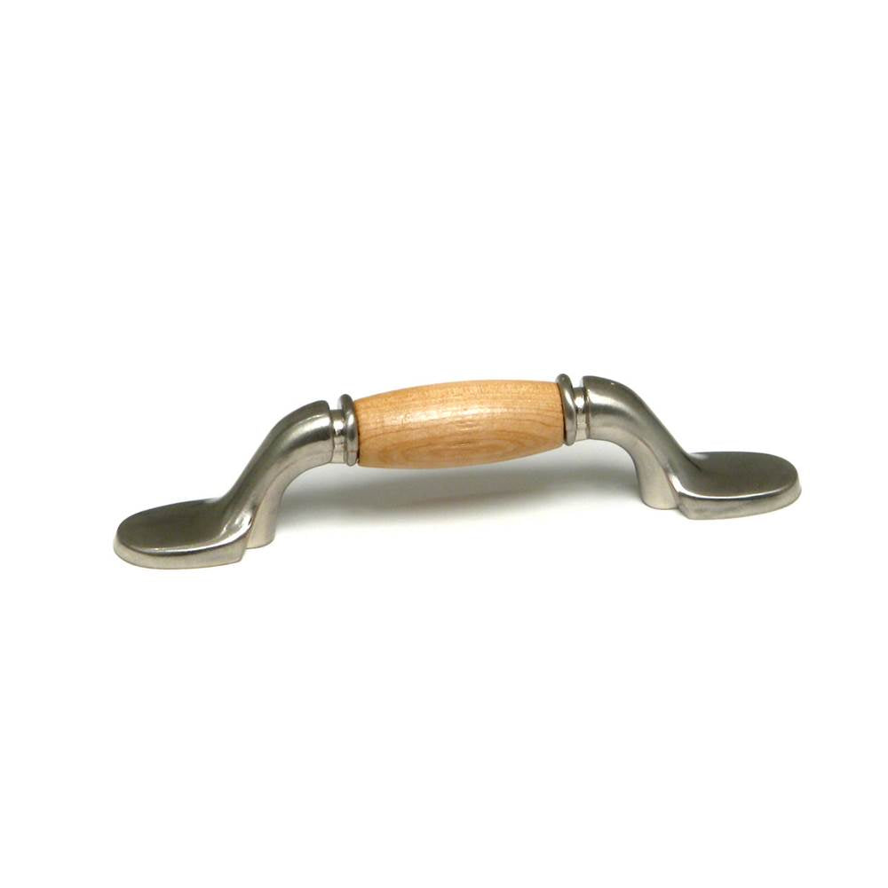 Richelieu America - Traditional Wood and Metal Pull - 4121 - Maple,Natural,Brushed Nickel
