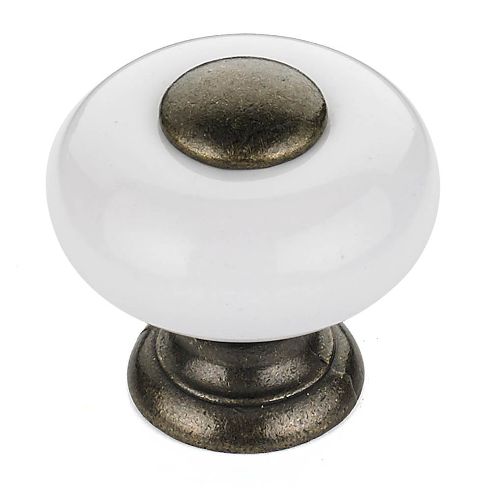 Richelieu America - Eclectic Ceramic and Metal Knob - 5003 - White