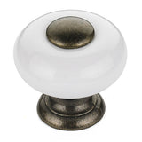 Richelieu America - Eclectic Ceramic and Metal Knob - 5003 - White
