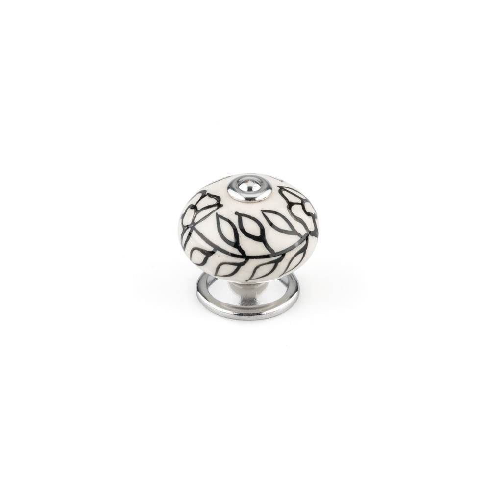 Richelieu America - Eclectic Ceramic Knob - 6347 - Almond,Chrome,Black