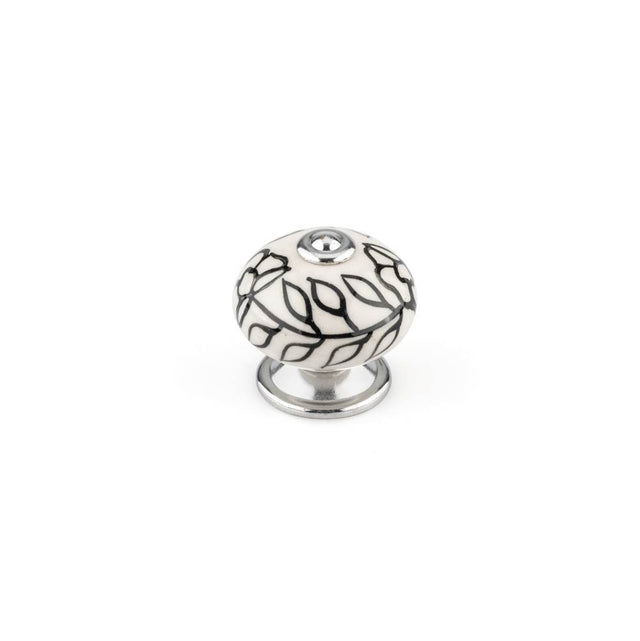 Richelieu America - Eclectic Ceramic Knob - 6347 - Almond,Chrome,Black