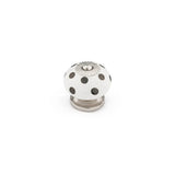 Richelieu America - Eclectic Ceramic Knob - 6349 - Chrome,White