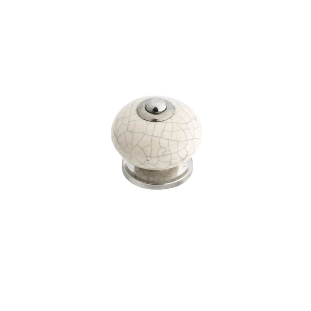 Richelieu America - Eclectic Ceramic Knob - 6653 - Crackle Almond