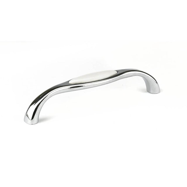 Richelieu America - Traditional Metal and Ceramic Pull - 7014 - Chrome,White