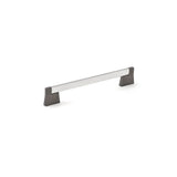 Richelieu America - Contemporary Metal Pull - 8727 - Chrome,Brushed Black Stainless Steel