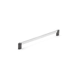 Richelieu America - Contemporary Metal Pull - 8728 - Chrome,Brushed Black Stainless Steel