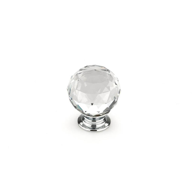 Richelieu America - Contemporary Crystal Knob - 8737 - Clear,Crystal,Chrome