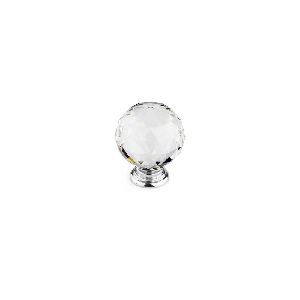 Richelieu America - Contemporary Crystal Knob - 8737 - Clear,Crystal,Chrome