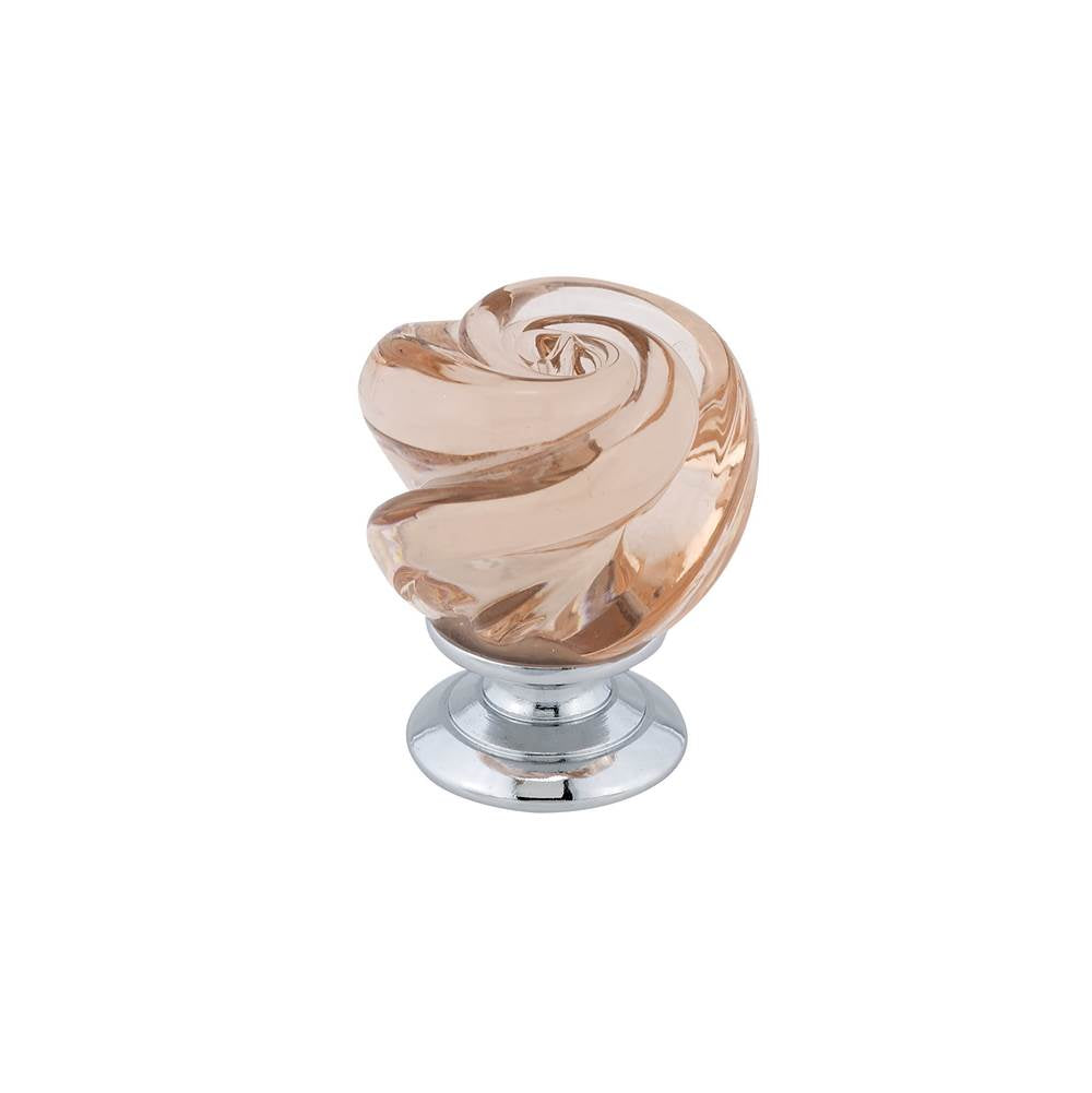 Traditional Murano Glass and Metal Knob - 9030