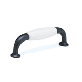 Richelieu America - Traditional Ceramic and Metal Pull - 9700 - Anthracite,White