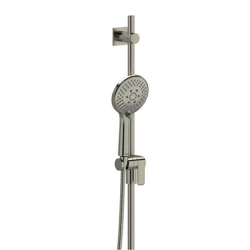 Riobel - Handshower Set With 36'' Slide Bar and 6-Function Handshower - Brushed Nickel