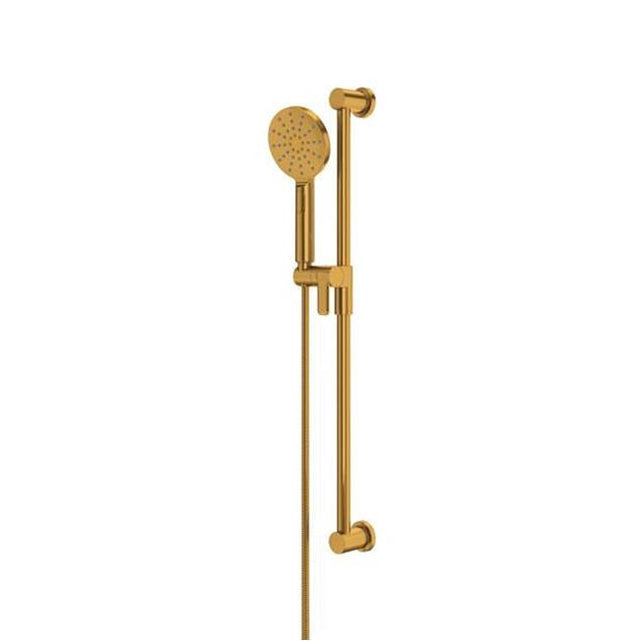 Riobel - Handshower Set With 31'' Slide Bar and 4-Function Handshower - Brushed Gold