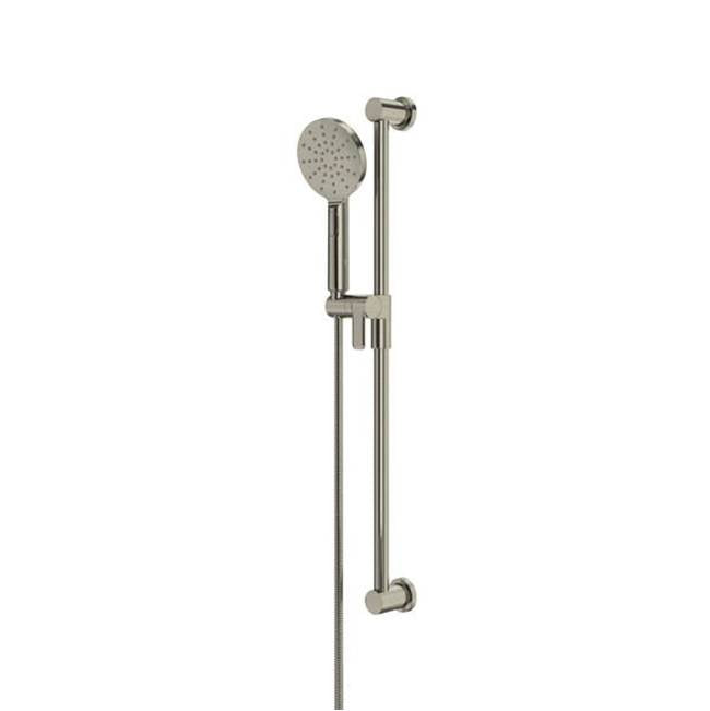 Riobel - Handshower Set With 31'' Slide Bar and 4-Function Handshower - Brushed Nickel