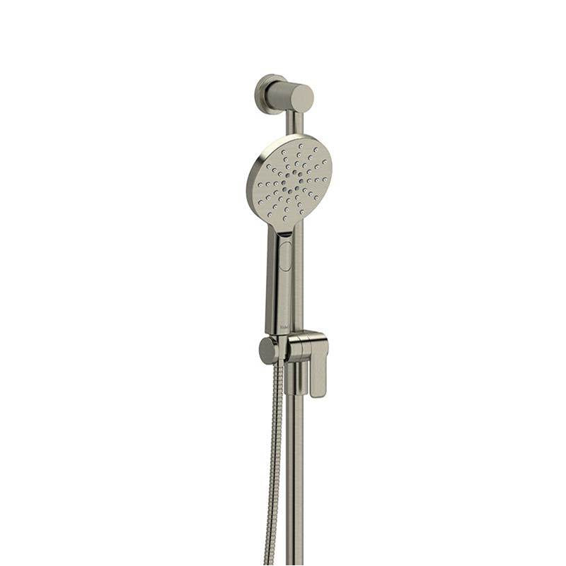 Riobel - Handshower Set With 31'' Slide Bar and 4-Function Handshower - Brushed Nickel