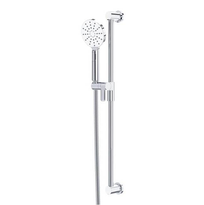 Riobel - Handshower Set With 31'' Slide Bar and 4-Function Handshower - Chrome