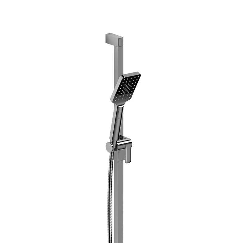 Riobel - Handshower Set With 30'' Slide Bar and 4-Function Handshower - Brushed Nickel