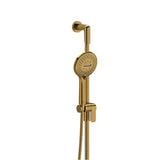 Riobel - Handshower Set With 37'' Slide Bar and 5-Function Handshower - Brushed Gold