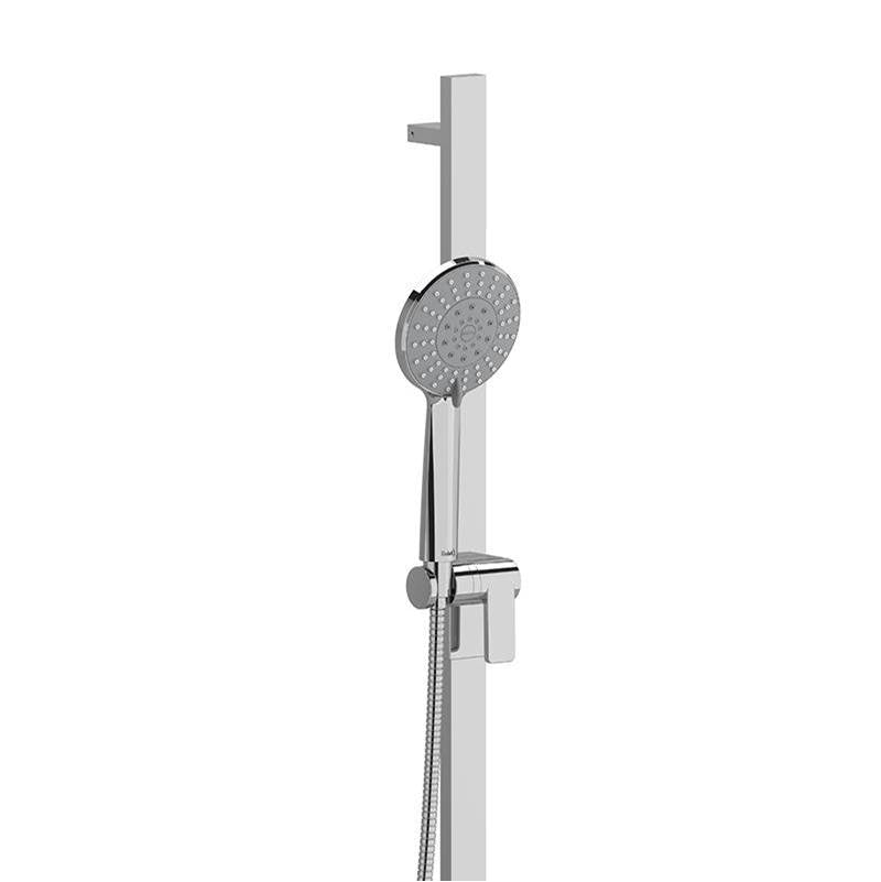 Riobel - Handshower Set With 32'' Slide Bar and 4-Function Handshower - Chrome