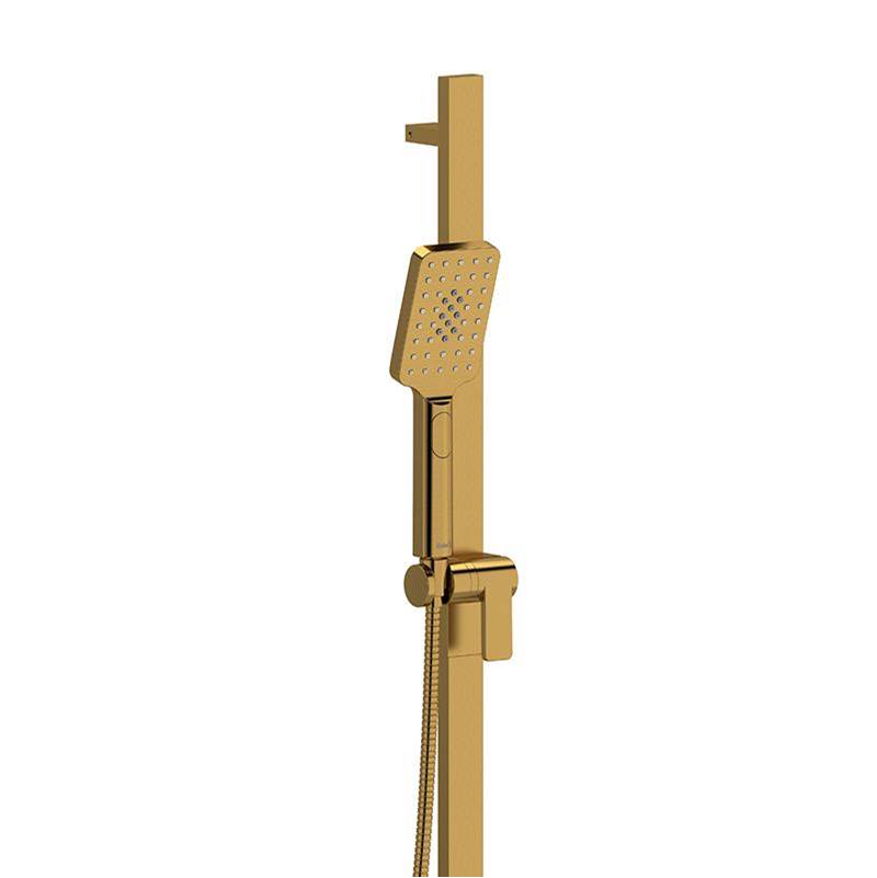 Riobel - Handshower Set With 32'' Slide Bar and 4-Function Handshower - Brushed Gold