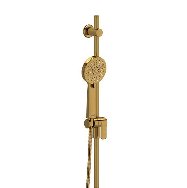Riobel - Handshower Set With 35'' Slide Bar and 3-Function Handshower - Brushed Gold