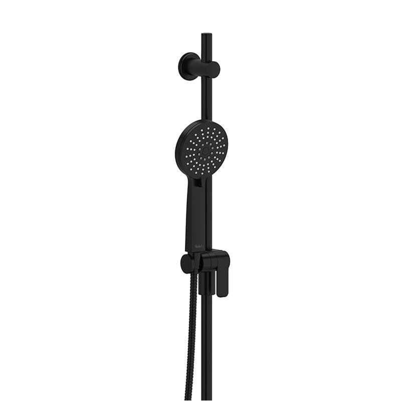 Riobel - Handshower Set With 35'' Slide Bar and 3-Function Handshower - Black