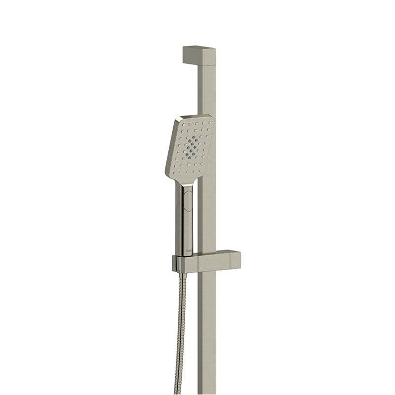 Riobel - Handshower Set With 34'' Slide Bar and 4-Function Handshower - Brushed Nickel