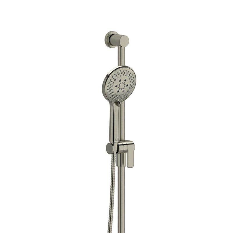 Riobel - Handshower Set With 31'' Slide Bar and 3-Function Handshower - Brushed Nickel
