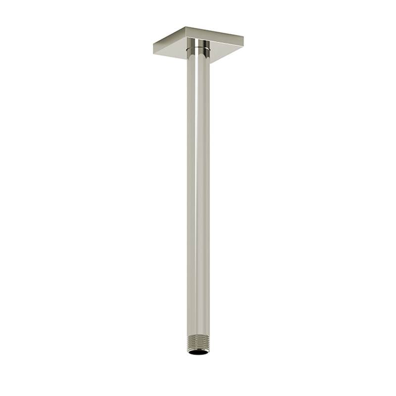 Riobel - 12'' Ceiling Mount Shower Arm With Square Escutcheon - Polished Nickel