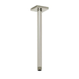 Riobel - 12'' Ceiling Mount Shower Arm With Square Escutcheon - Polished Nickel