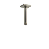 Riobel - 6'' Ceiling Mount Shower Arm With Square Escutcheon - Brushed Nickel