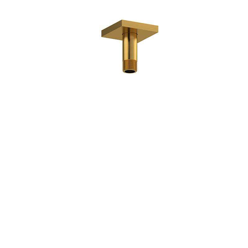 Riobel - 3'' Ceiling Mount Shower Arm With Square Escutcheon - Brushed Gold