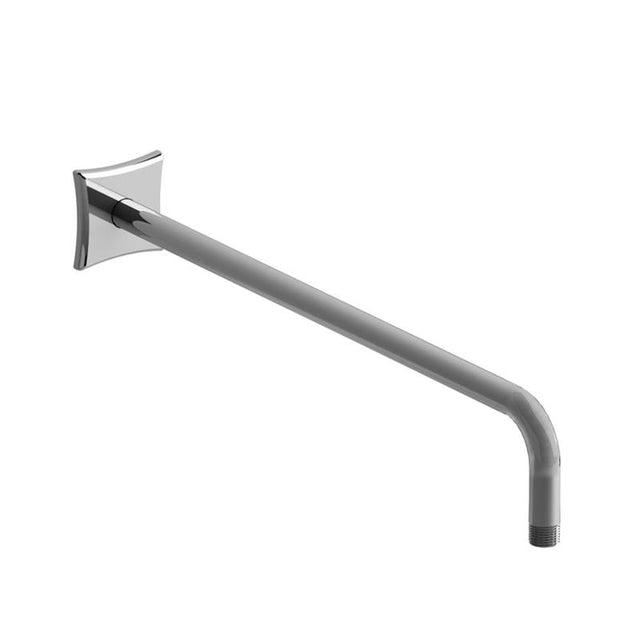 Riobel - 20'' Reach Wall Mount Shower Arm With Square Escutcheon - Polished Nickel