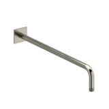 Riobel - 20'' Reach Wall Mount Shower Arm With Square Escutcheon - Brushed Nickel