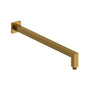Riobel - 21'' Reach Wall Mount Shower Arm With Square Escutcheon - Brushed Gold
