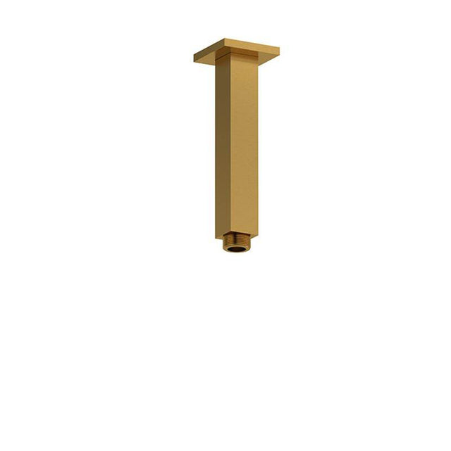 Riobel - 7'' Ceiling Mount Shower Arm With Square Escutcheon - Brushed Gold