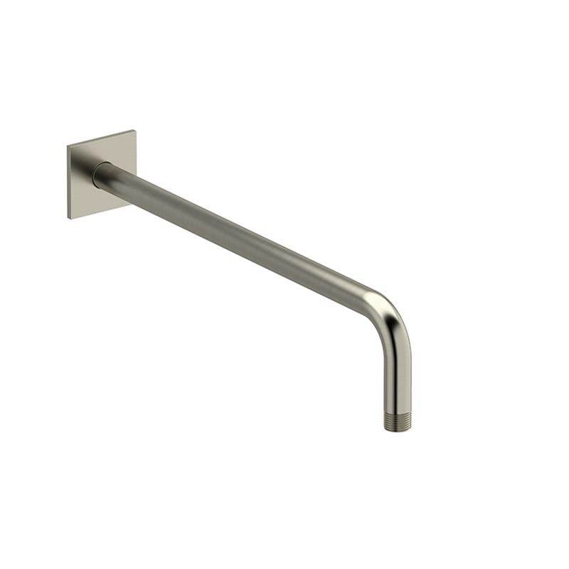 Riobel - 16'' Reach Wall Mount Shower Arm With Square Escutcheon - Brushed Nickel