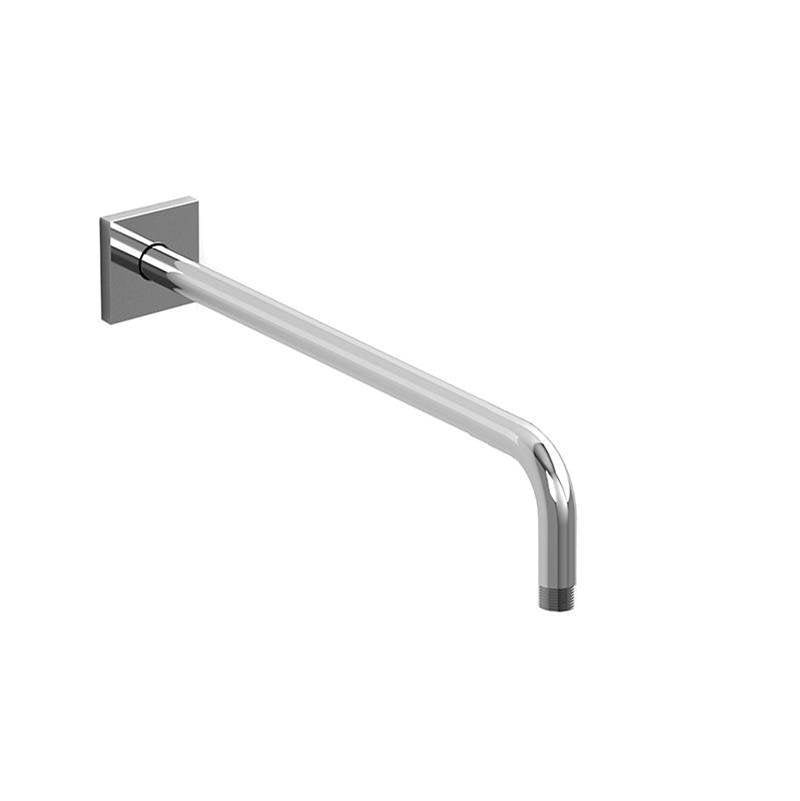 Riobel - 16'' Reach Wall Mount Shower Arm With Square Escutcheon - Polished Nickel