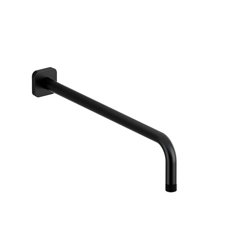 Riobel - 16'' Reach Wall Mount Shower Arm With Square Escutcheon - Black