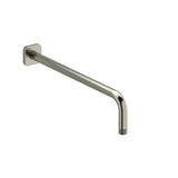 Riobel - 16'' Reach Wall Mount Shower Arm With Square Escutcheon - Brushed Nickel