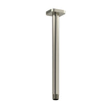 Riobel - 12'' Ceiling Mount Shower Arm With Square Escutcheon - Brushed Nickel