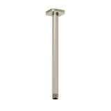 Riobel - 12'' Ceiling Mount Shower Arm With Square Escutcheon - Polished Nickel