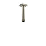 Riobel - 6'' Ceiling Mount Shower Arm With Square Escutcheon - Brushed Nickel