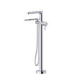 Riobel - NibiE Single Hole Floor Mount Tub Filler Trim - Chrome
