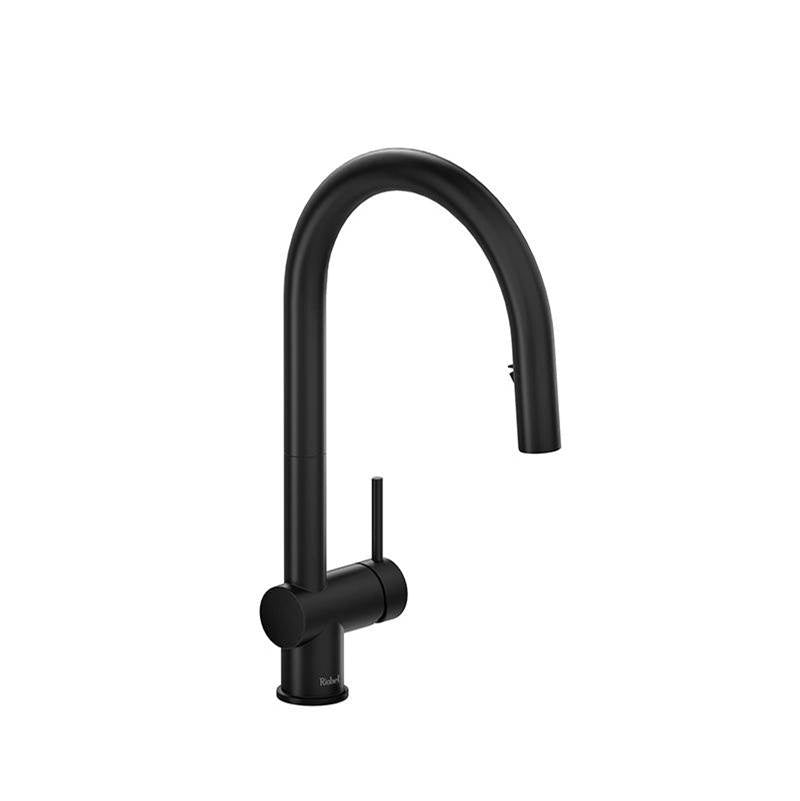 Riobel - AzureE Pull-Down Kitchen Faucet With C-Spout - Black