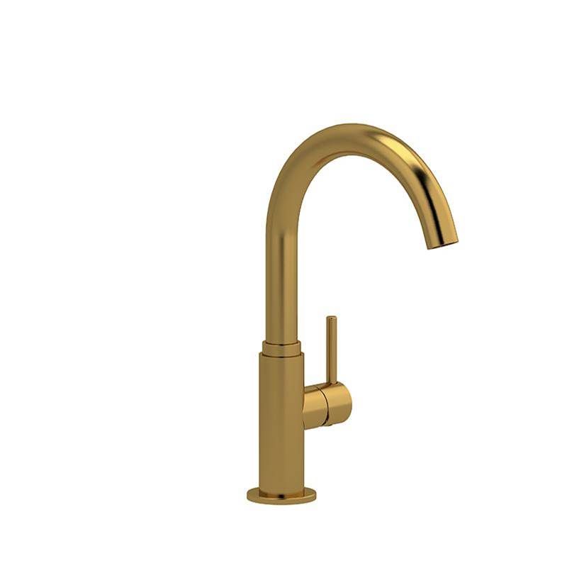 Riobel - AzureE Bar/Food Prep Kitchen Faucet With C-Spout - Brushed Gold