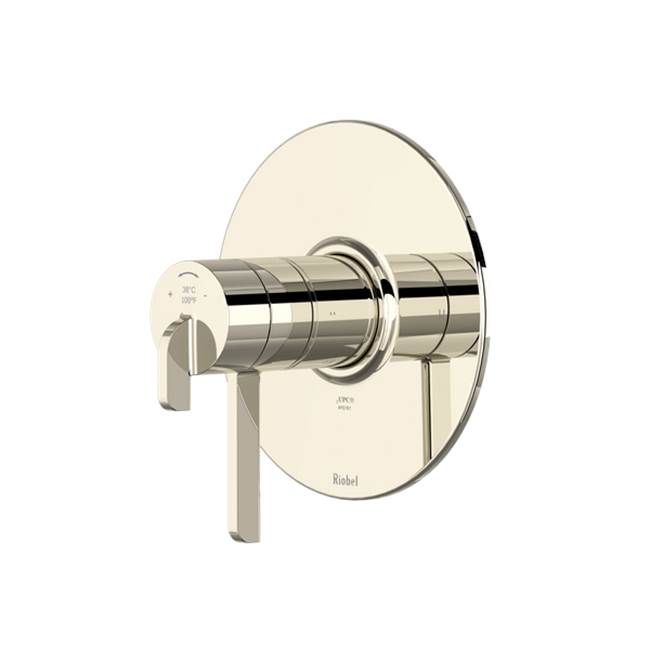Riobel - AuthenticaE 1/2'' Therm & Pressure Balance Trim With 2 Functions - Polished Nickel