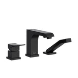 Riobel - ZendoE 3-Hole Deck Mount Tub Filler Trim - Black