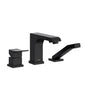 Riobel - ZendoE 3-Hole Deck Mount Tub Filler Trim - Black